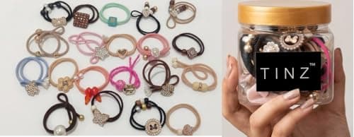 Double Layer Unique Collection Girls Stones/Beads Topclass Hair Rubber Band A Complete Package (Quality You won't Find Anywhere) For Women's And Girls / Hair Accesories / Gift pack / Occasion Gifting 