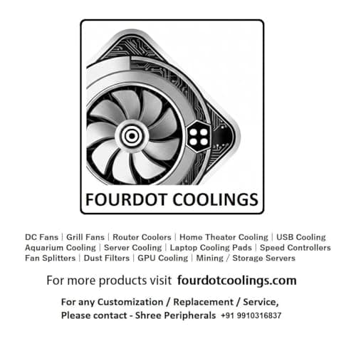 Fourdot® 120mm 5Inch Axial Cabinet Cooling Fan 12V Model-12025 (3000RPM Fan with Molex SMPS Connector) 5