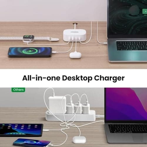 Drumston (15 Years Assured Warranty) 35W USB Charging Station with 4 Ports, 2 USB-A & 2 USB-C Fast Charging Hub, PD Quick Charge Multi Device Charger for Smartphones, Tablets, Earbuds, Smartwatches 2