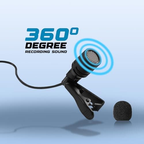 Humble® HB-C01 Lavalier Lapel Condenser Mic for Android, USB Type C Microphone for YouTube Vlogging Facebook Interview Livestream Video Recording and All(1.5 Meter) with Carrying Case 3