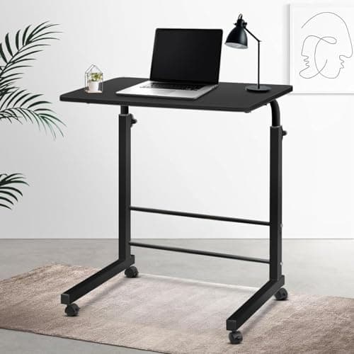 Multi-Purpose Sofa Side Height-Adjustable Laptop Table with Docking for Tablet, Study Table, Portable, Ideal for Work from Home, DIY Table, Easy to Assemble kids&adults (Black) 2