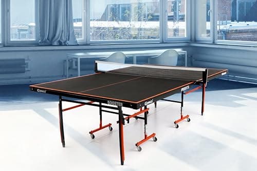 GYMNCO BoosterTable Tennis Table with Levellers Top 19 mm (E-1 Grade TT Table with 2 TT Racket, Cover & Balls)(19 MM New Booster) (Black) 5