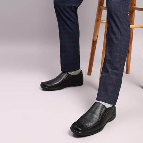 Red Chief Genuine Leather Formal Slip-On Shoes for Men | Elegant & Comfortable Office Wear | Black | RC3500 4