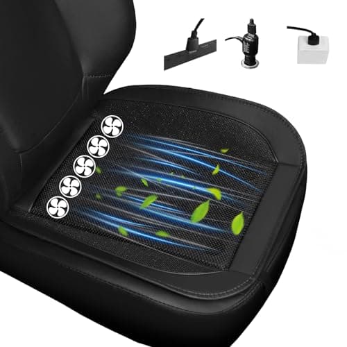 COFSODI USB Cooling Seat Cushion, Cool Car Seat with Fan, Summer Automotive Seat Cushion, Breathable and Ventilated Car Seat Cushion, Car Seat Cooling Pad, Ventilated Car Seat Cover.
