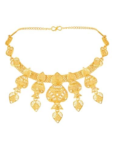 ASMITTA Stunning Gold Plated Jewellery Set for Women - NS1319MVGLDSV6 2