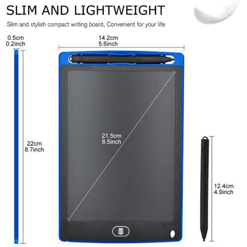 Buddies Cart LCD Writing Tablet 8.5 Inch Screen, Kids Toys, Writing Tablet Kids Toys for Boys 4 Years Toys for 5+ Years Boys, Best Birthday Gift Drawing Tablet, E-Note Pad, Remove Button Multicolor 5