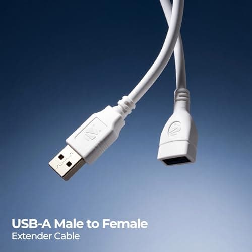 Zebronics USB Extension Cable, 1.5 Meter Length, 480Mbps Data Transfer, Full Copper Core, Nickel-Plated Connectors, Durable Build, For TV, Laptop, PC, Hard Drive, Gamepad (UEC15) 3