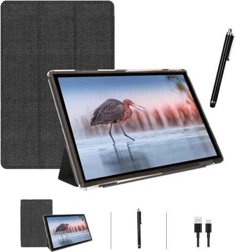 Case with Stylus 10" Tablet Android 14 Tablets 6GB RAM+32GB ROM Support 1024GB Expansion, 6000mah Battery 10 IN Android Tablet, 2MP+8MP Dual Camera WiFi-6 Bluetooth 10.1" IPS HD Touch Screen
