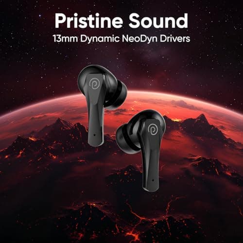 pTron Bassbuds Surge TWS Gaming Earbuds, 40ms Low-Latency, 50Hrs Playtime, Custom EQ, App Support, Dual Mic TruTalk AI-ENC Clear Calls, Pristine Sound, Bluetooth V6.0, IPX5 Water Resistant (Jet Black) 5