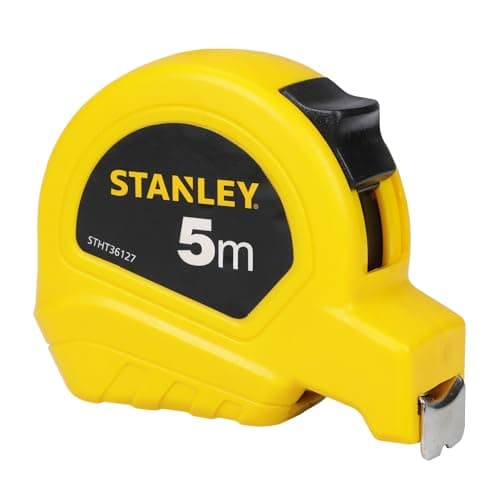 Stanley Stht36127-812 5 Meter Plastic Short Measuring Tape For Home,Diy,Professional&Industrial Use,Yellow&Black,24 Cm,8 Cm 3