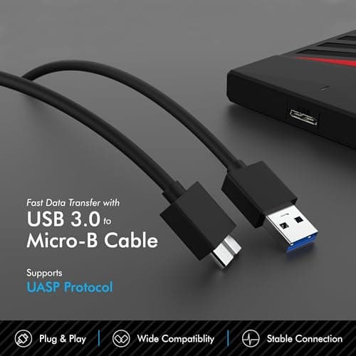 My Portable Hard Disk Drive - USB 3.0, Memory Expansion Data Storage & Backup, External HDD, Compatible with Windows and Mac, Y-Design. (500, GB) 4