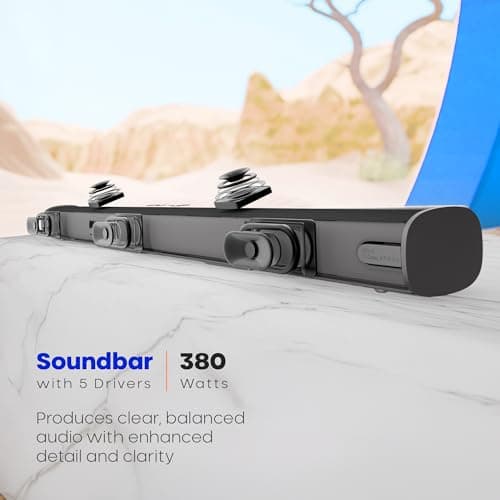Zebronics Juke Bar 9890 1030W Soundbar 2026 Launch, 5.1.2 CH Surround Sound, Dolby Atmos, DTS X, BT v5.3, HDMI eARC, Optical in, Wireless Subwoofer, True Wireless Rear Satellites, 5 Driver Soundbar 5