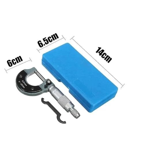 SKADIOO Micrometer 0-25mm, 0.01mm Precision Measurement Tool – Outside Micrometer with Ratchet Stop, Carbide Anvil, High Accuracy Machinist Tool for Metalworking & Engineering 4