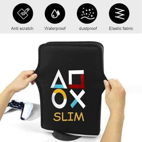 OIVO INDIA Dust Protective Cover for PS5 Slim Console Accessories Case , Anti Scratch Waterproof Sleeve Compatible for Sony PlayStation 5 Slim Digital & Disc Edition (PS5 Slim Model ONLY) 2