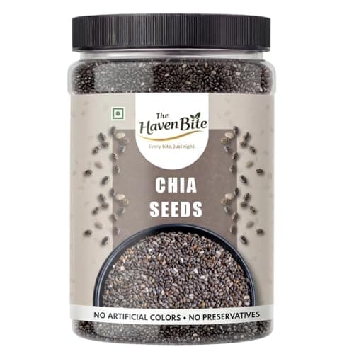 The Haven Bite Raw Chia Seeds 250g | Pure & Natural | Omega-3, Fiber & Protein Rich Superfood | Healthy For Smoothies, Detox Drinks, Weight Loss & Diet | No Artificial Colors