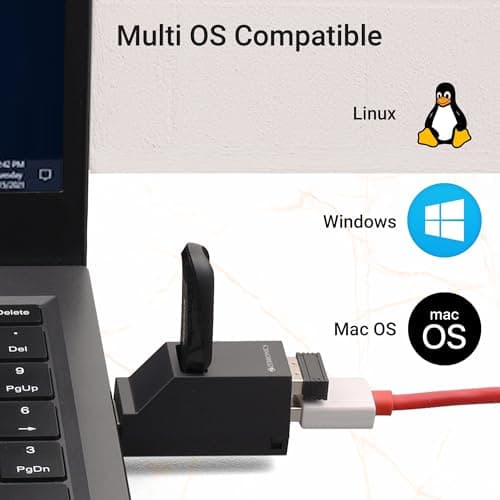 ZEBRONICS 180HB USB HUB, 3 Ports, USB 3.0, Transfer Speeds Upto 5 Gbps, Lightweight Design, Multi OS Compatible, Plug and Play 6