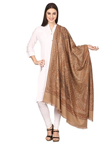 Pashtush Womens Jamawar Shawl Parent (Taupe) 5