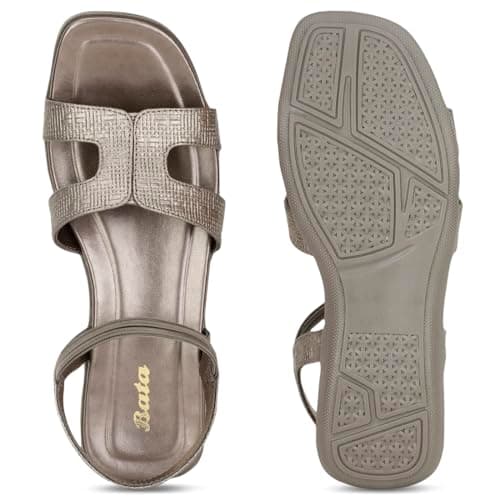 Bata Eve Sandal E 23 Women's Grey Sandals - 8 UK (5612030) 3
