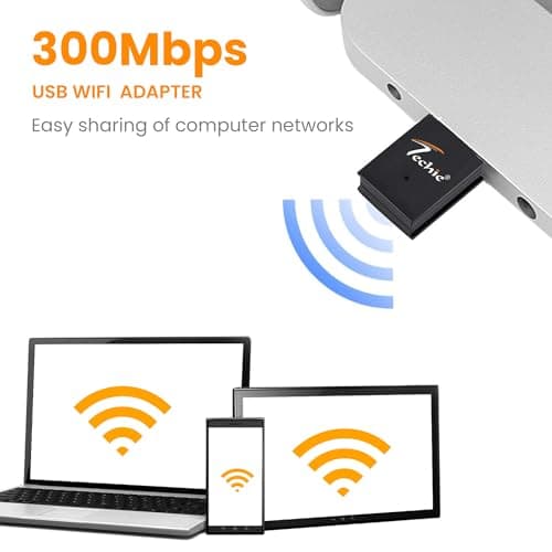 Techie USB WiFi Adapter 300Mbps Wireless Dongle for PC TV Box Laptop 3