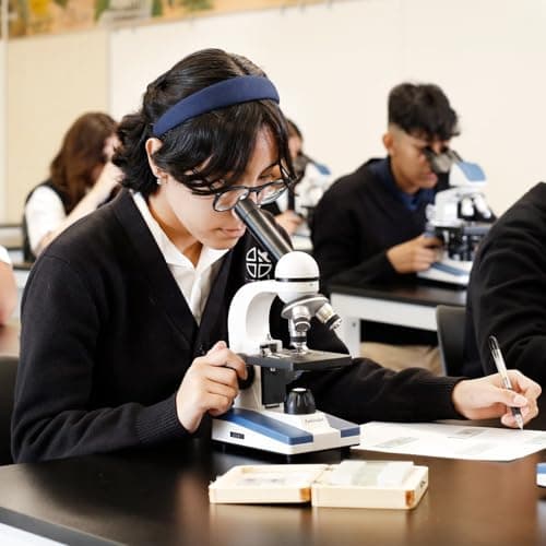 AmScope M150C-I 40X-1000X All-Metal Optical Glass Lenses Cordless LED Student Biological Compound Microscope 5