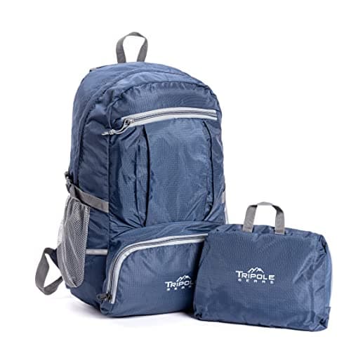 Tripole Foldable PAKEASY Backpack and Day Bag for Hiking and Day Trips | 25 Litres | 1 Year Warranty (Blue)