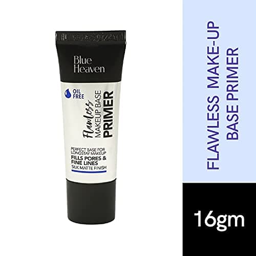 Blue Heaven Flawless Makeup Base Primer | Smooth & Long-Lasting Base | Pores & Fine Lines Minimizer Primer for Face makeup | Silk Matte Finish | Silicon Gel-Based Infused with Aloe Extracts | 16ml 2