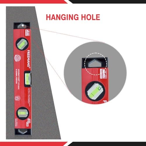 FREEMANS Box Section Aluminum Spirit Level with Magnet 30cm 5