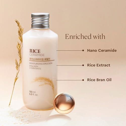 The Face Shop Rice & Ceramide Face Cream 150ml | Barrier Repair Moisturizer for Dry Skin, Intense Hydration & Strengthening | 12Hr Moisture Lock | Korean Skincare 4