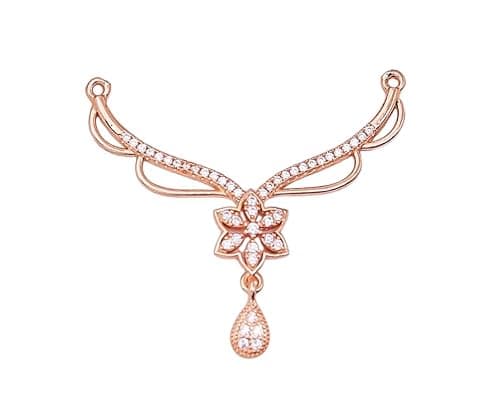 Nilu's Collection Rose Gold Plated Mangalsutra With Black Bead Chain For Women (Style 3) 2