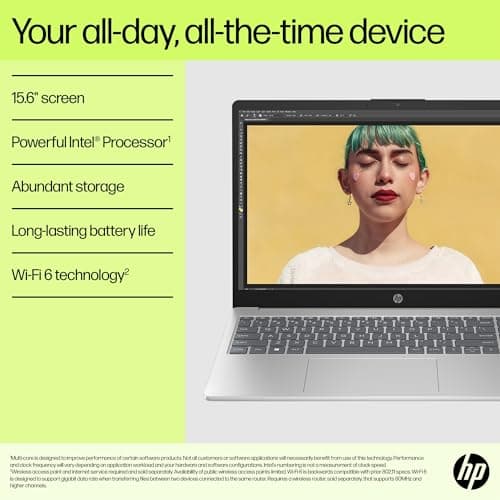 HP Laptop Computer 15.6"" FHD Anti-Glare Display, 13th Gen Intel Core i7-1355U Processor, 16GB RAM, 512GB SSD, Intel Iris Xe Graphics, Wi-Fi 6, Bluetooth 5.3, Windows 11 Home, Silver 5