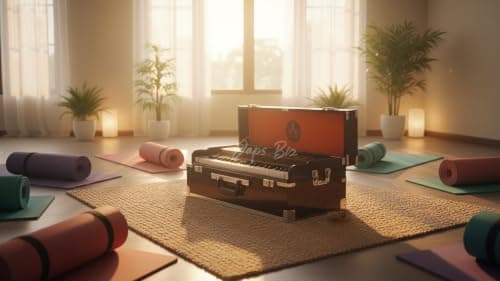 Salablez® Deluxe Harmonium | 7 Bellow | 42 Sur/Keys | With Coupler | Free Padded Carry Bag | ~440Hz Long Sustain Sound | Ideal for Yoga Bhajan Kirtan DJ | For Boys Girls Adults Musical Instrument 4
