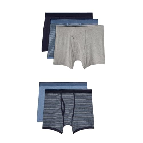 Marks & Spencer Men's Pure Cotton Classic Briefs (T14_4849F_Denim Mix_L)