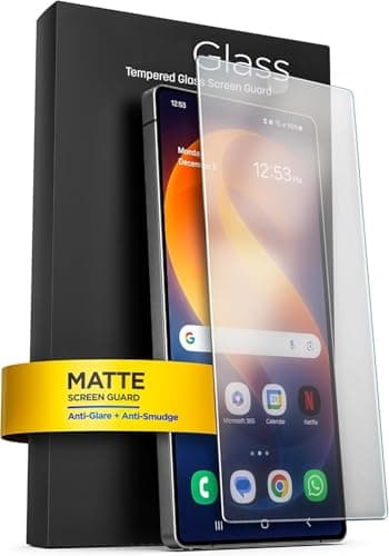 JGD PRODUCTS 100% Fingerprint Working AG Matte Tempered Glass For Samsung Galaxy S25 Ultra 5G (Gamming Temper) Full HD Edge to Edge Coverage, 9H Hardness/Matte Glass