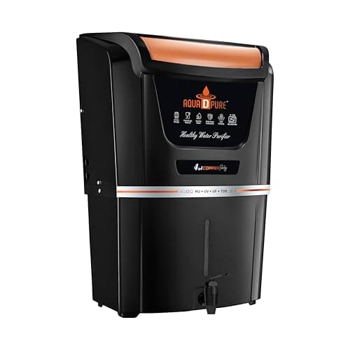 AQUA D PURE 4 in 1 Copper RO Water Purifier with Purification Filtration, UV, UF, TDS Adjuster and 12 Liter Large Storage Tank, Suitable for all type of water supply 2