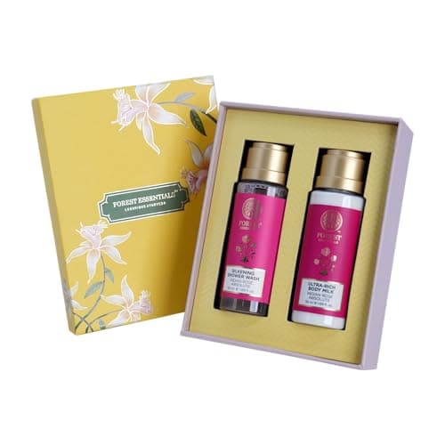 Forest Essentials Indian Rose Body Care Duo Gift Set 100ml (Body Lotion + Body Wash) 2