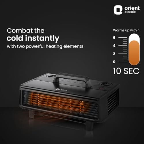 Orient Electric Heat Convector Room Heater | 2000W power | 2 heat settings | Compact design | Quick heating with dual fans | Neon indicator | 2 years warranty 2