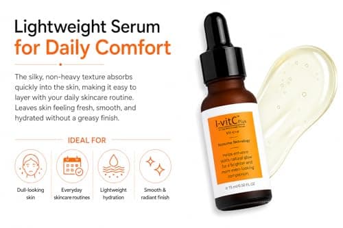 I-vitC Plus Ultra Whitening Serum with Vitamin C & E | Brightening Face Serum for Glowing Skin | Helps Improve Skin Texture & Reduce Signs of Fatigue | Lightweight Daily Use Serum | 15 ml 5
