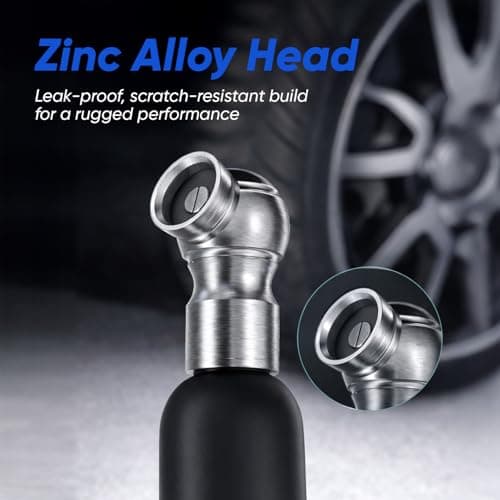 Lifelong Tyre Pressure Gauge | Backlit LCD | Zinc Alloy Head | 0-150 PSI | Portable Tyre Pressure Monitoring for Car, Bike, Motorcycle & Truck Tyres | Black 4