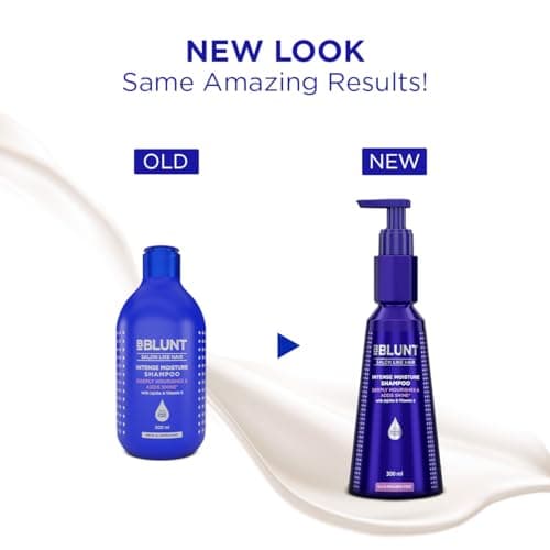 Bblunt Intense Moisture Shampoo with Jojoba and Vitamin E for Dry & Frizzy Hair | Moisturizes & Hydrates | Adds Shine | For Men & Women | 300 ml 2