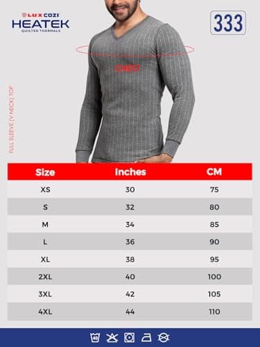 Lux Cozi HEATEK Charcoal Melange Thermal Top_HEATEK_333_FSV_CM_95_1PC 2