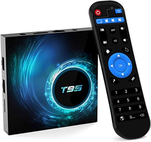 Carors Latest 2025 T95 Android 12.0 TV Box, 4GB RAM 32GB ROM Quad-core Processor Support Dual Band 2.4Ghz / 5Ghz WiFi Utral HD / 3D / H.265 with Bluetooth 5.0. Connect Home Theater