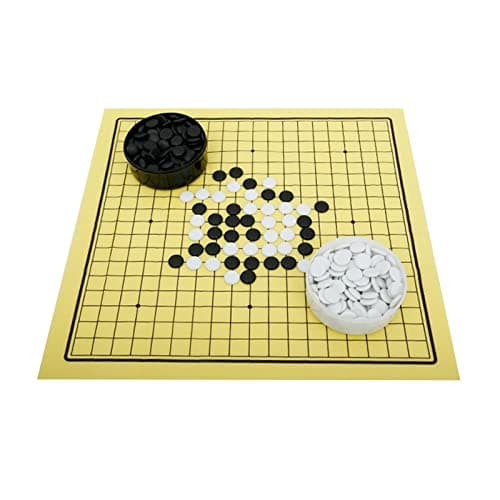 UJEAVETTE Go Game Set Baduk/Weiqi Chess Pieces Gift with Box for Camping Adults Kids