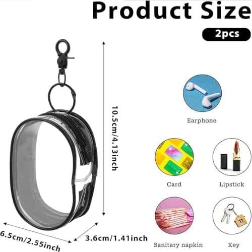 HENTJ Travel Cable Storage Pouch PVC Bag Compact Clear Organizer for Chargers, Earphones & Data Cables Portable Storage Solution for Travel, Transparent Data Cable Management 3
