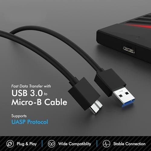 500GB Portable External Hard Drive, Y-Design, USB 3.0, 2.5 Inch HDD, Fast Data Transfer. (K) 5