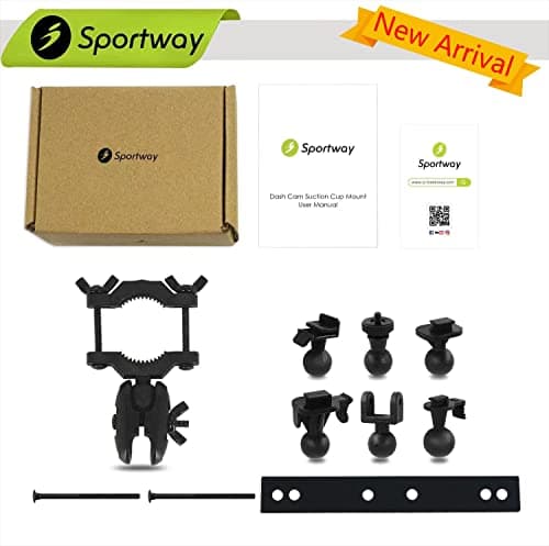 Sportway Dash Cam Mount, S70 Mirror Dash Camera Mount Holder with 6pcs Joints for Rove APEMAN CHORTAU Roav Nexar iiwey YI Z-Edge Old Shark KDLINKS Crosstour Falcon Zero... Most Car Dash Cameras 5