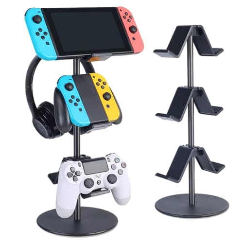 OIVO INDIA Controller Stand 3 Tier,Headphone Holder, Multi Adjustable Game Controller Headset Hanger for All Universal Gaming PC, Xbox PS4 PS5 Nintendo Switch Remote (Only Stand)