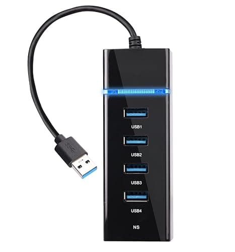 VIHOMI 4 Port USB 3.0 Hub with Hi-Speed Data Transfer, LED Indication, 15cm Cable, Backward Compatible, Multi Device Connection, Plug Play Usage, Glossy Finish and Lightweight Design