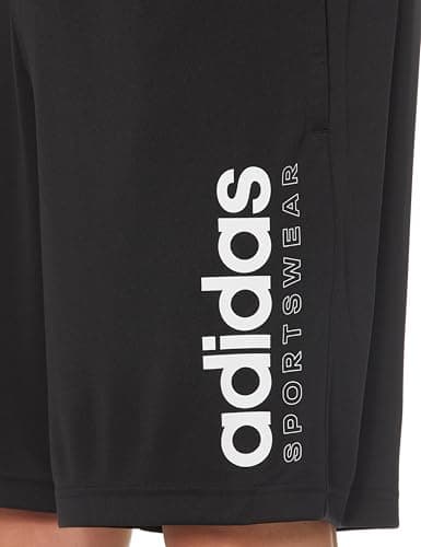 adidas Men M Lin Grfx Sho Casual Printed Polyester Shorts Black- M 4