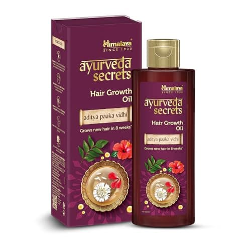 Himalaya Ayurveda Secrets Hair Growth Oil for Men & Women | With Bhringaraja, Hibiscus & Curry Leaf | Supports New Hair Growth & Reduces Damage | Paraben & Sulphate Free | 100 ml