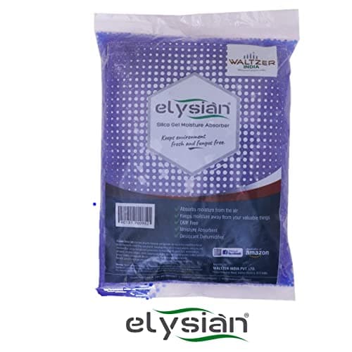Elysian Blue Silica Gel Beads 1Kg | Self Indicating Desiccant Crystals (Blue to Pink) | Rechargeable Moisture Absorber for Cabinets, Electronics, Storage & Industrial Use 2